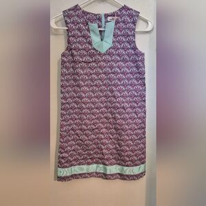 Vineyard Vines Pink and Blue Scallop Print Dress Sz.10 NWT